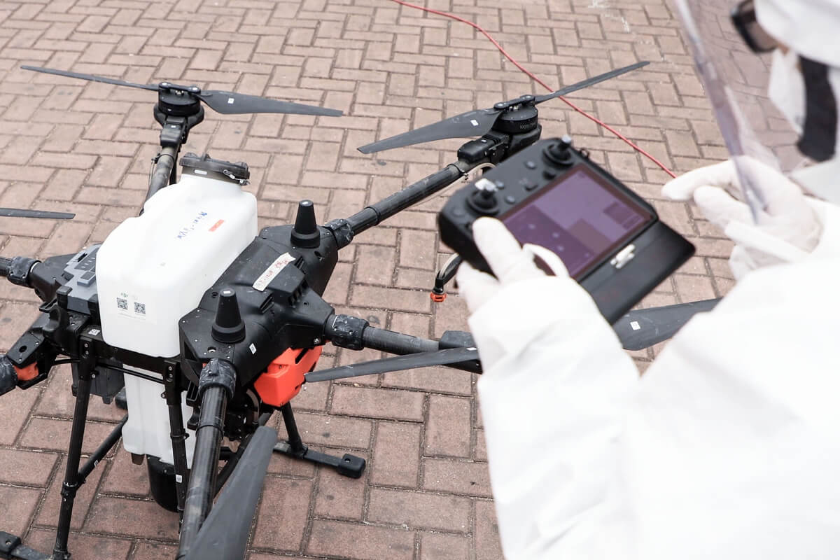 Drones Spray Disinfectant in Experimental Pandemic Use