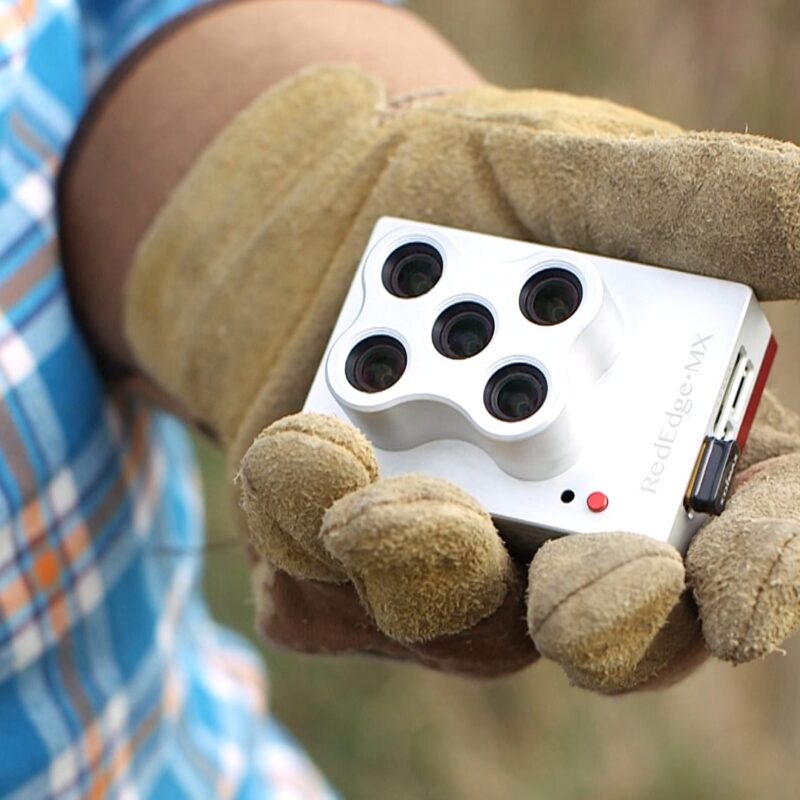 Worker with Micasense RedEdge MX Sensor