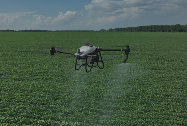 Agricultural Spray Drone over a field