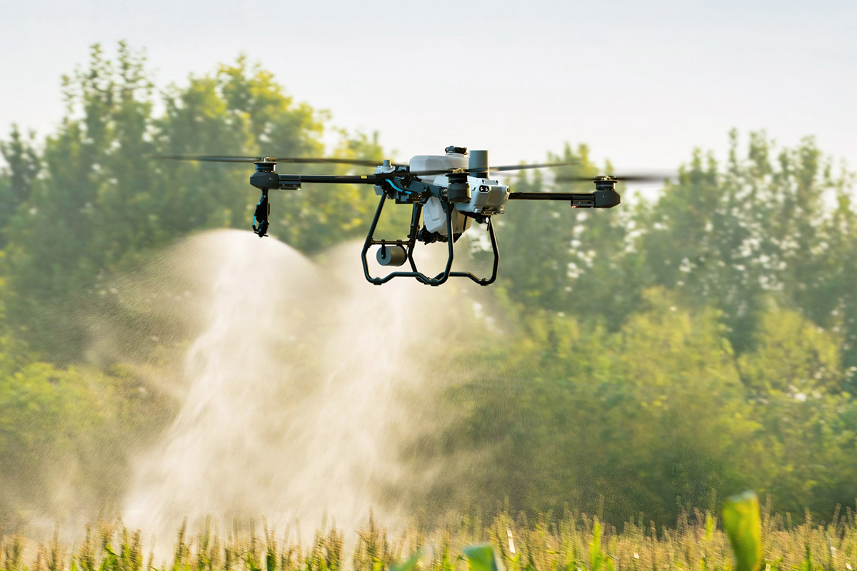 DJI Agras T25 Spraying Field