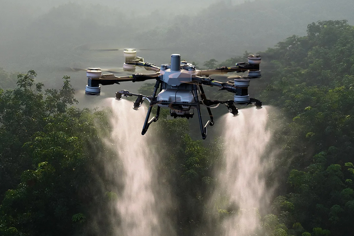 DJI-Agras-T100-Crop-Spraying